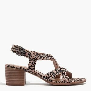 Madewell Alyssa Heel Sandal Spotted Calf Hair 8.5